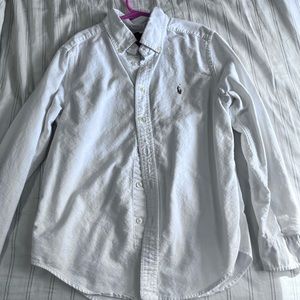 Ralph Lauren White Boy’s Button Down Shirt, Size M
